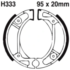 Bremsbacken mit Feder EBC gerillt passend für: Honda CRF, XR, NSS, Kymco DJ, ZX, CX