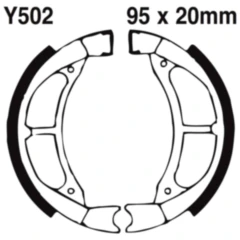 Bremsbacken mit Feder EBC gerillt passend für: Yamaha PW, YZ, Suzuki RM