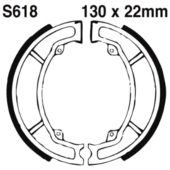 Bremsbacken mit Feder EBC gerillt passend für: Suzuki LT - Z, Kawasaki KFX