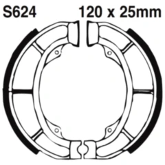 Bremsbacken mit Feder EBC gerillt passend für: Suzuki AY, UK, AN, Derbi Vamos, Atlantis, Variant