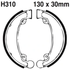 Bremsbacken mit Feder EBC gerillt passend für: Honda CB, CM, Daelim VL, VT, VS, VC