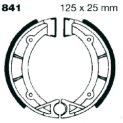 Bremsbacken EBC gerillt inkl. Federn