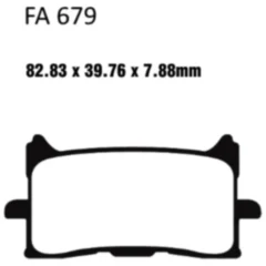 Bremsklotz Sinter HH EBC passend für: Honda CRF, CB, CBR