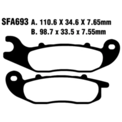 Bremsklotz Sinter HH Scooter EBC passend für: Piaggio Liberty, Medley, Hexagon