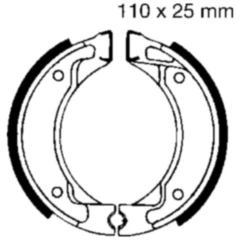 Bremsbacken mit Feder EBC Alternative: 7860422 passend für: Yamaha DT, PW, CW