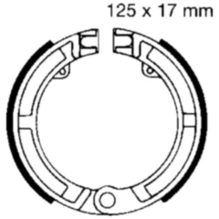 Bremsbacken ohne Feder EBC passend für: Vespa V, PK, N