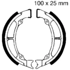 Bremsbacken mit Feder EBC passend für: Hyosung SF, SB, SD, Suzuki TS