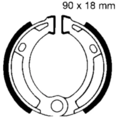 Bremsbacken ohne Feder EBC passend für: Zündapp ZA 25