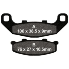 Bremsklotz Standard EBC Alternative: 7872450/7873326 passend für: Kawasaki GPZ, KR - 1S, KR - 1