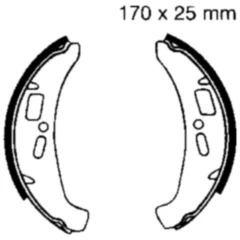 Bremsbacken ohne Feder EBC passend für: Vespa Cosa