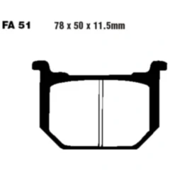 Bremsklötze Semi-Sinter V EBC für Cruiser und Touring Bikes