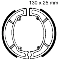 Bremsbacken mit Feder EBC Alternative: 7860042 passend für: Honda CN, Italjet Velocifero