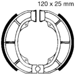 Bremsbacken mit Feder EBC Alternative: 7860786 passend für: Suzuki AY, UK, AN