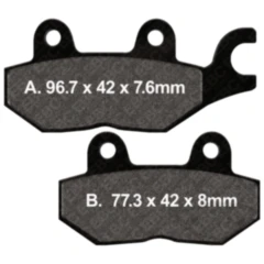 Bremsklotz Sinter HH EBC Alternative: 7874639/2575/4647 passend für: Benzhou YY125T, YY125T - 10, YY125T - 19