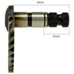 Kickstarterwelle GY6 101 Octane 48 mm / 22 mm passend für: Baotian BT49QT - 7A1, BT49QT - 10, BT49QT - 12A1