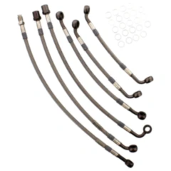 Bremsschlauch Stahlflex Kit Anschluss anthrazit 6 - teilig passend für: BMW K