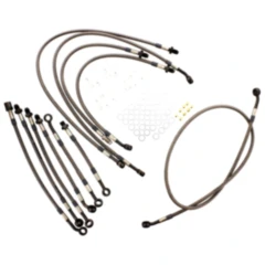 Bremsschlauch Stahlflex Kit Anschluss anthrazit 11 - teilig passend für: Honda CBR