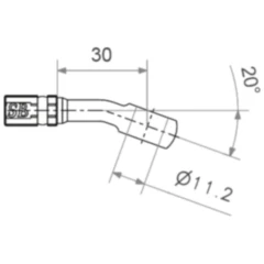 TYP102 11.2 mm 20° Ringfitting schwarz