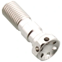 Hohlschraube doppelt M10 x 1.25 Alu Racing silber