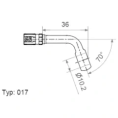 Ringfitting Vario TYP017 10 mm 70 Grad für Motoräder