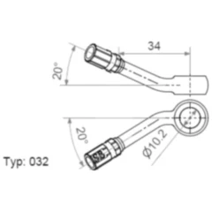 Vario Banjo Fitting TYP032 10 mm 20+20 schwarz