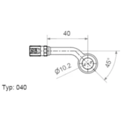 Ringfitting Vario TYP040 10 mm 45° für Speed Brakes