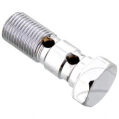 Hohlschraube doppelt 7/16-24 Aluminium chrom