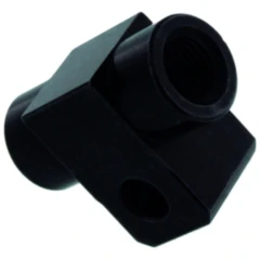 2-Wege Verteiler 3/8 UNF schwarz