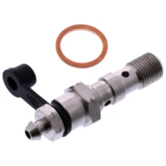 Hohlschraube doppelt M10 x 1 mit Entlüfternippel für Motorräder