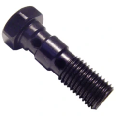 Doppelhohlschraube M10 x 1.25 Aluminium schwarz