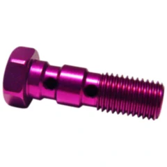 Hohlschraube doppelt M10 x 1.25 Alu violett