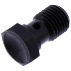 Hohlschraube einfach 7/16-20 für Motorräder aus schwarzem Edelstahl