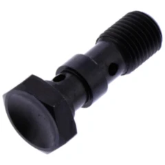 Hohlschraube doppelt 3/8-24 Edelstahl schwarz