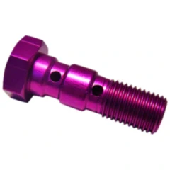 Doppelhohlschraube 3/8-24 Aluminium violett