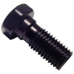 Hohlschraube einfach 3/8-24 schwarz Aluminium