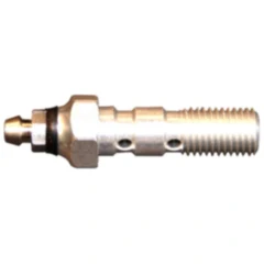 Hohlschraube doppelt M10 x 1.25 Aluminium silber mit Entlüfternippel