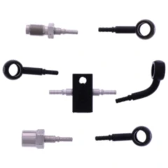 Bremsschlauch Stahlflex Kit Anschluss schwarz 4 - teilig passend für: BMW K