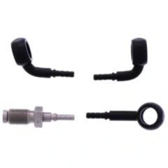 Bremsschlauch Stahlflex Kit Anschluss schwarz 2 - teilig passend für: BMW K
