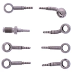 Bremsschlauch Stahlflex Kit Anschluss silber 4 - teilig passend für: BMW R