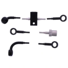 Bremsschlauch Stahlflex Kit Anschluss schwarz 4 - teilig passend für: BMW R 7576035