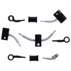 Bremsschlauch Stahlflex Kit Anschluss schwarz 4 - teilig passend für: Honda CBR