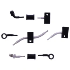 Bremsschlauch Stahlflex Kit Anschluss schwarz 4 - teilig passend für: Honda CBR 7576073