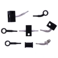 Bremsschlauch Stahlflex Kit Anschluss schwarz 4 - teilig passend für: Honda CBR 7576077