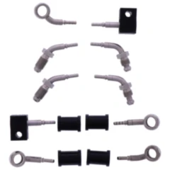 Bremsschlauch Stahlflex Kit Anschluss silber 5 - teilig passend für: Kawasaki ER - 6N