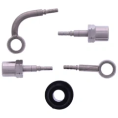 Bremsschlauch Stahlflex Kit Anschluss silber 2 - teilig passend für: Kawasaki ER - 6N