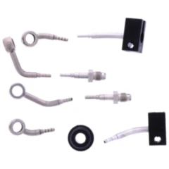 Bremsschlauch Stahlflex Kit Anschluss silber 4 - teilig passend für: Kawasaki Z