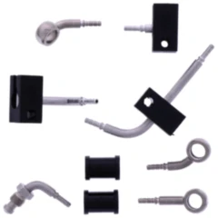 Bremsschlauch Stahlflex Kit Anschluss silber 4 - teilig passend für: Kawasaki ZX - 10R