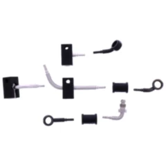 Bremsschlauch Stahlflex Kit Anschluss schwarz 4 - teilig passend für: Kawasaki ZX - 10R