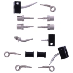 Bremsschlauch Stahlflex Kit Anschluss silber 6 - teilig passend für: Kawasaki ZZR