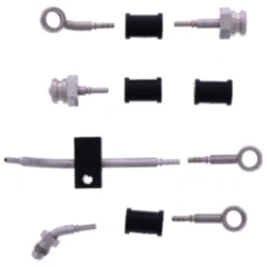 Bremsschlauch Stahlflex Kit Anschluss silber 4 - teilig passend für: Suzuki AN